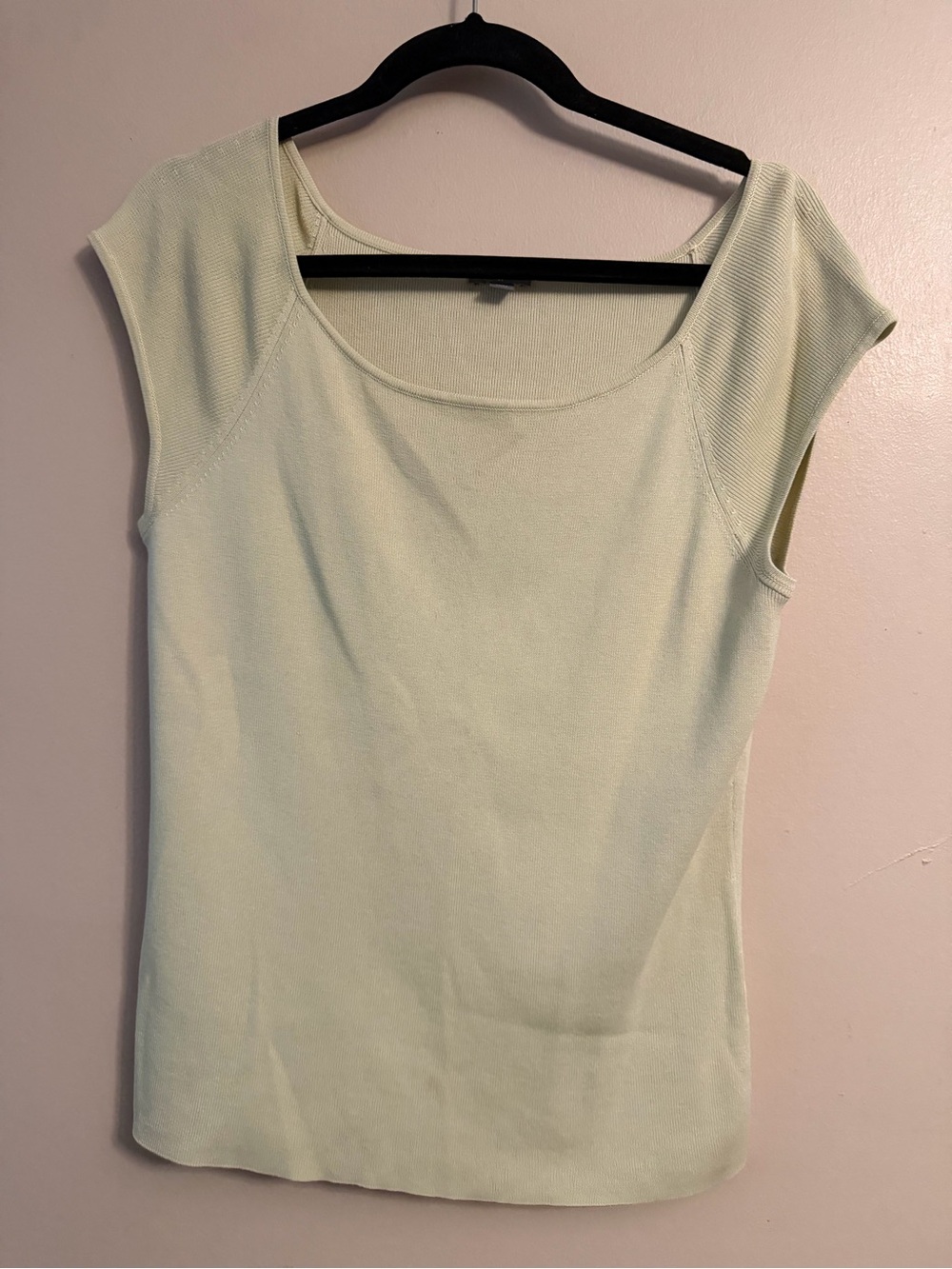 Ann Taylor Pale Mint Scoop Neck Cap Sleeve Tank